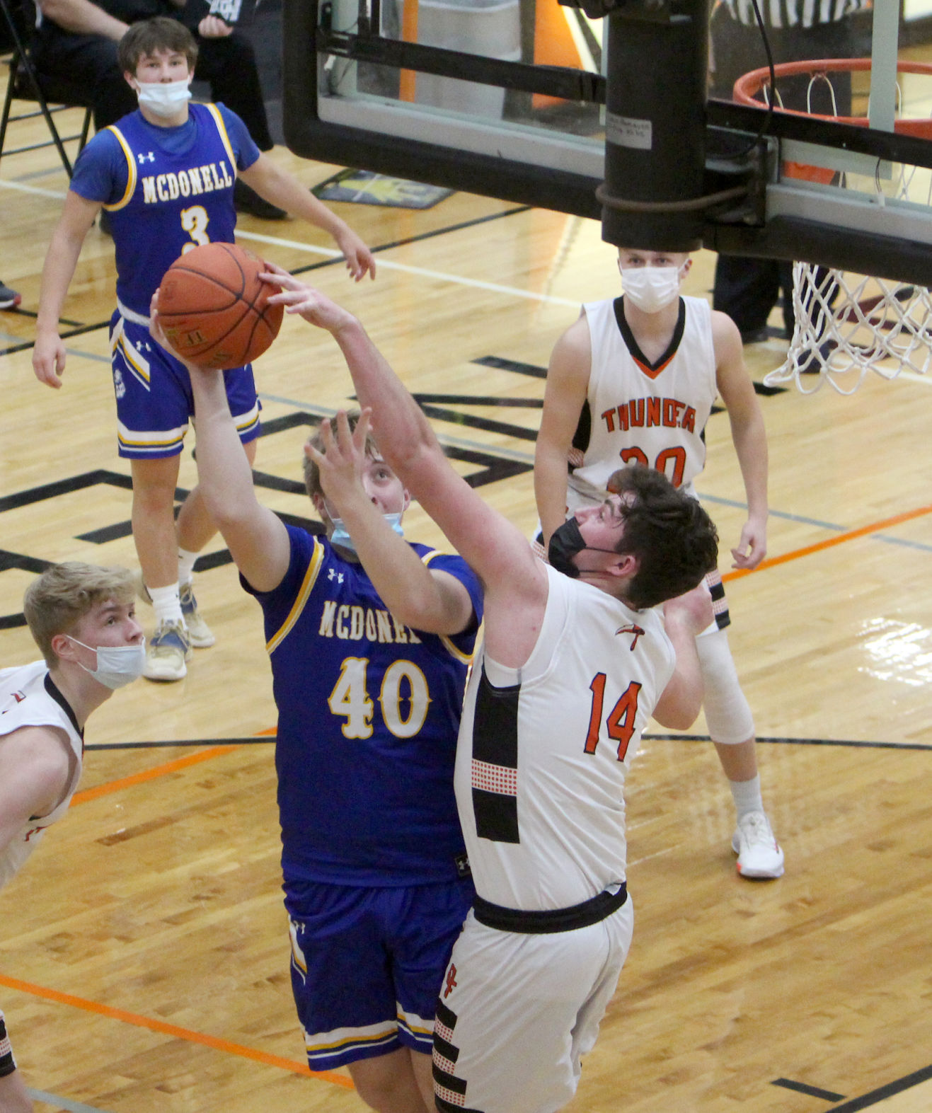 McDonell boys basketball at Osseo-Fairchild 1-11-21